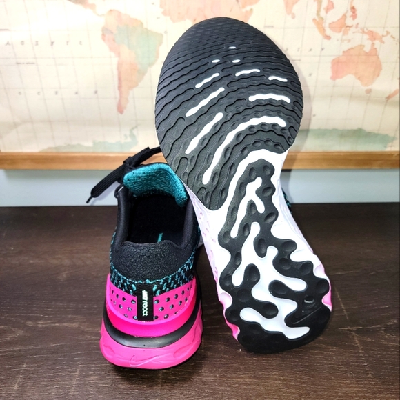 BRAND NEW Nike React Infinity Run Flyknit 3 Black Pink Turquoise Women's Size 8 - Picture 5 of 5